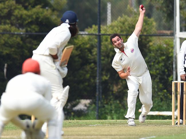 Tallan Wright bends his back for Footscray. Picture: Josie Hayden