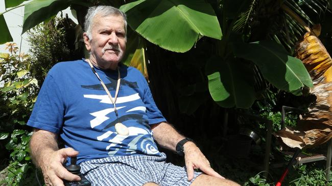 Cairns city resident Denis Craven says he is largely housebound as a result of not having a sidewalk near his home. Picture: Samuel Davis