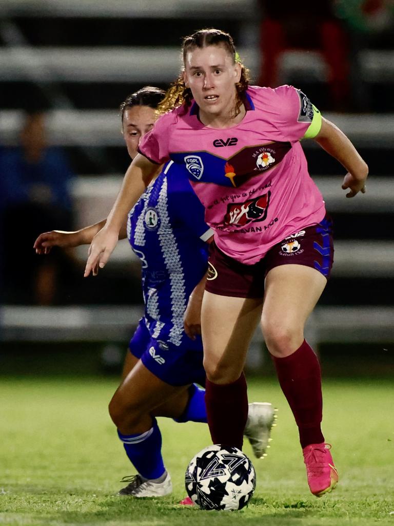 MA Olympic's Monika Anderson has been in a rich vein of form scoring six goals in the Kappa Queensland Cup.