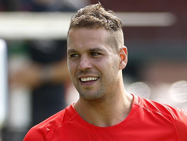 Lance Franklin during Sydney Swans training at the SCG on April 11, 2023. Franklin will miss this week after injuring his knee against Port Adelaide. Photo by Phil Hillyard(Image Supplied for Editorial Use only - **NO ON SALES** - Â©Phil Hillyard )