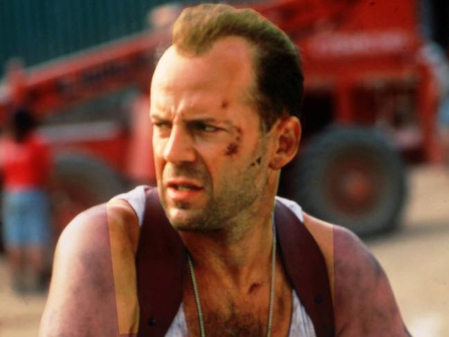 Bruce Willis in film 'Die Hard'.