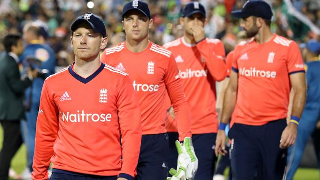 England captain Eoin Morgan (L) won’t be going to Bangladesh.