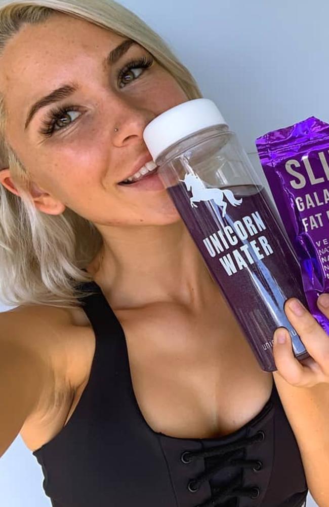 Instagram fitness model Shan Hawkins is a fan of Unicorn Water.