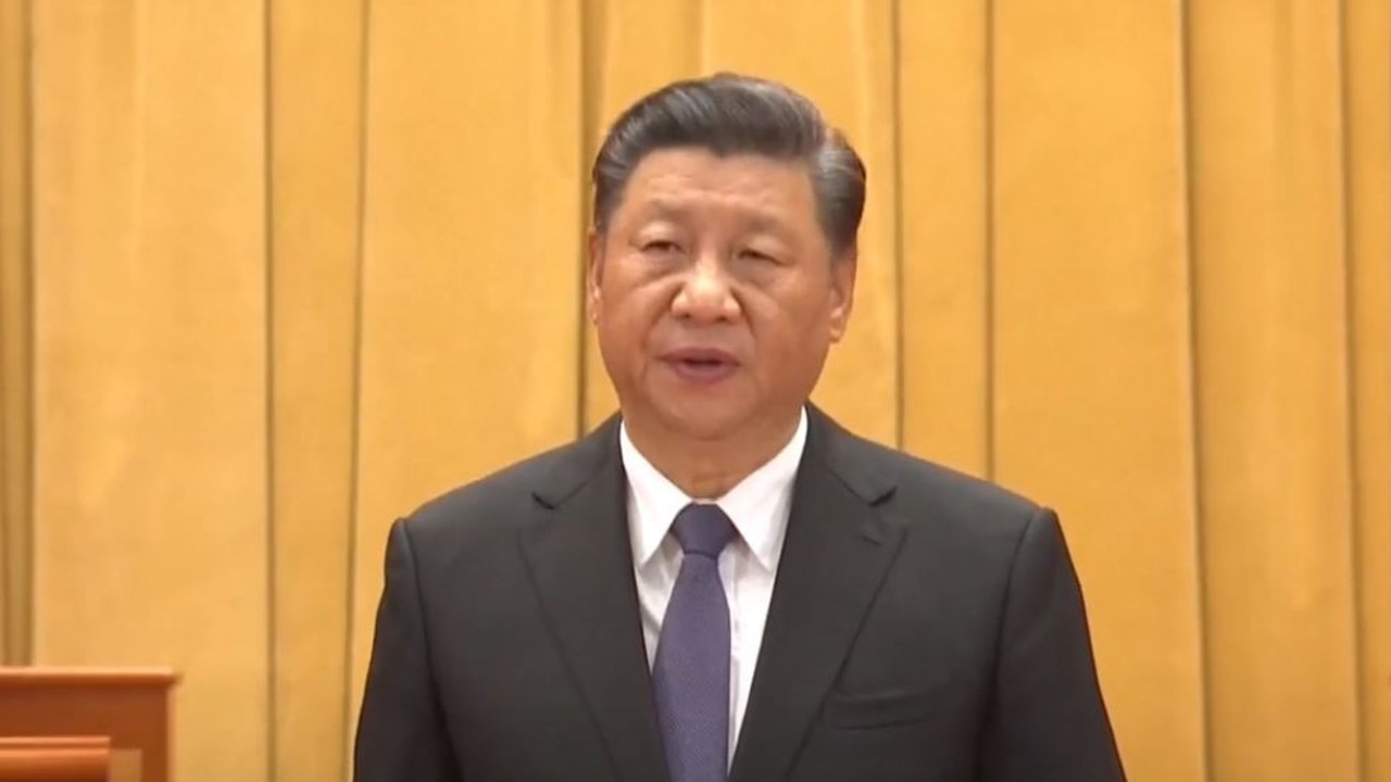 China’s president Xi Jinping in a video titled 'War to Resist U.S. Aggression and Aid Korea Safeguards Asian, World Peace: Xi'.