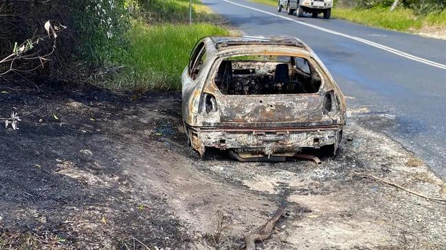 A university student’s 2002 silver Mitsubishi Mirage was destroyed by fire at Inskip on May 10.