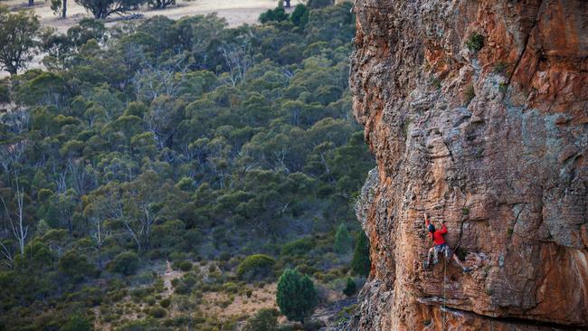 There are plans for large-scale rock climbing bans on Mount Arapiles. Picture: Nadir Kinani