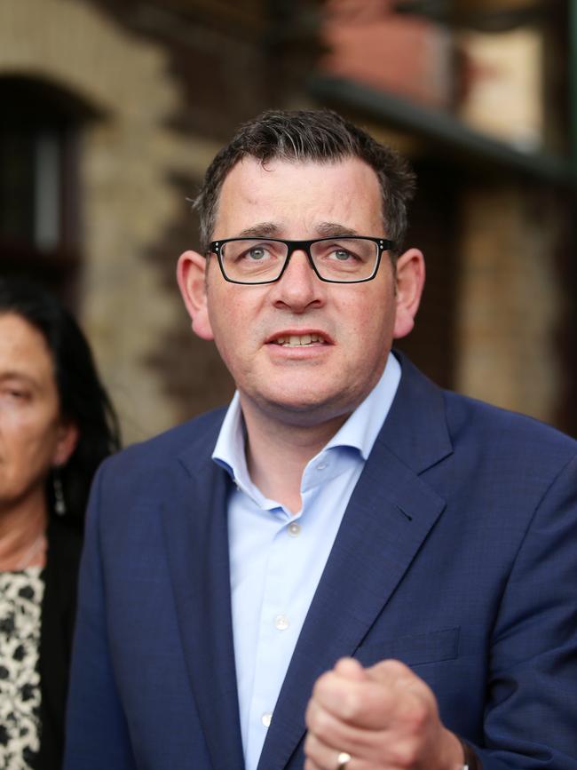 Premier Daniel Andrews at Geelong. Picture: Alison Wynd