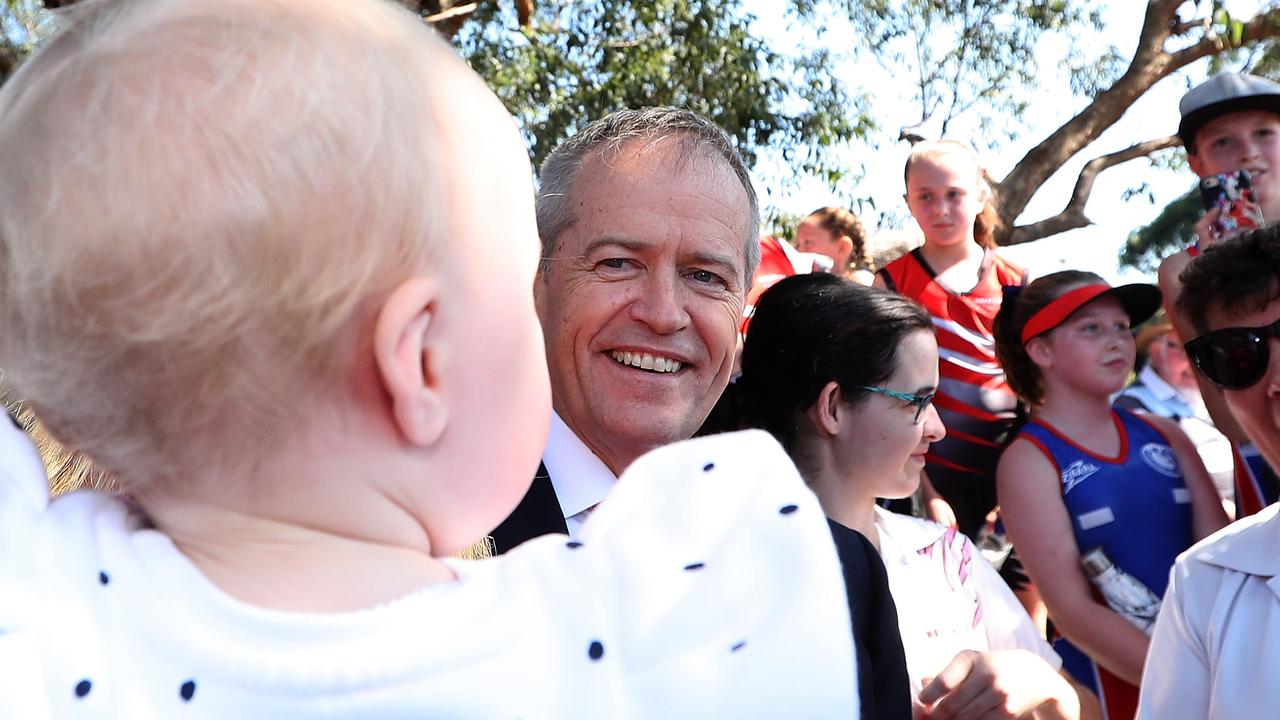 Opposition Leader Bill Shorten at Gosford Netball Association in Gosford, NSW. Picture Kym Smith