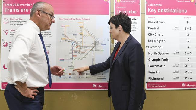 Opposition leader Luke Foley with Jodi McKay at Lidcombe.