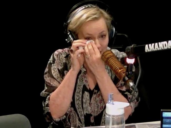 Amanda Keller has broken down on-air.