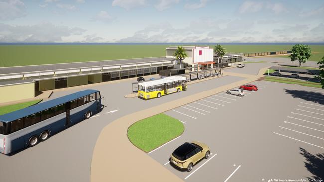 An artist‘s impression of the planned upgrade to Rockhampton’s train station.