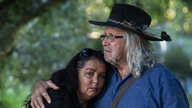 Charlie’s mother, Tamica Mullaley, and her father, Ted. Picture: Ross Swanborough