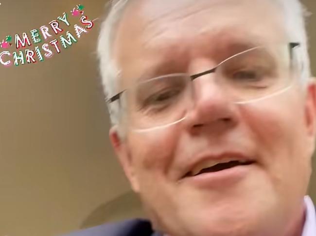 A screenshot from Scott Morrison's TikTok debut.