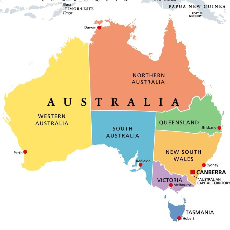 New Aussie map divides. Picture: Reddit