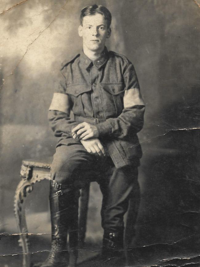 “My uncle, Job Darlington Whitby, 18th Battalion, WW1.” Picture: Supplied by Robert Whitby
