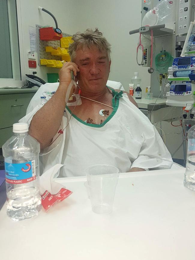 Garry Jack recovering in hospital.