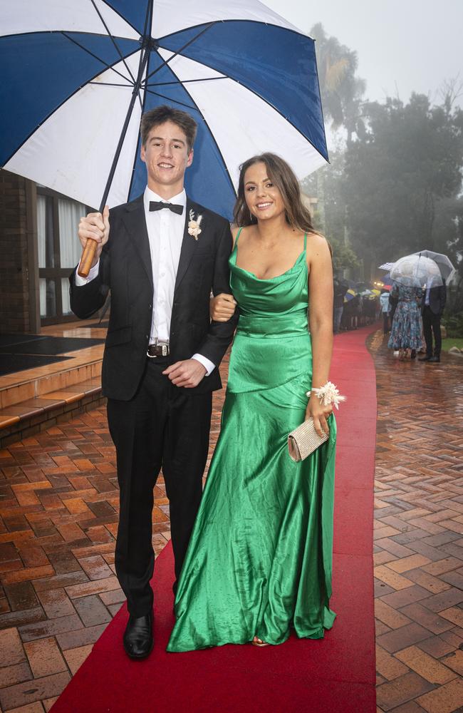 Stuart Officer partners Amelie Moore at Fairholme College formal, Wednesday, March 27, 2024. Picture: Kevin Farmer