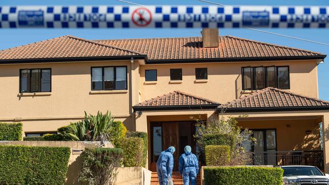 Police outside Toutai Kefu’s home in Buena Vista Avenue, Coorparoo, after a violent home invasion. Picture: Brad Fleet