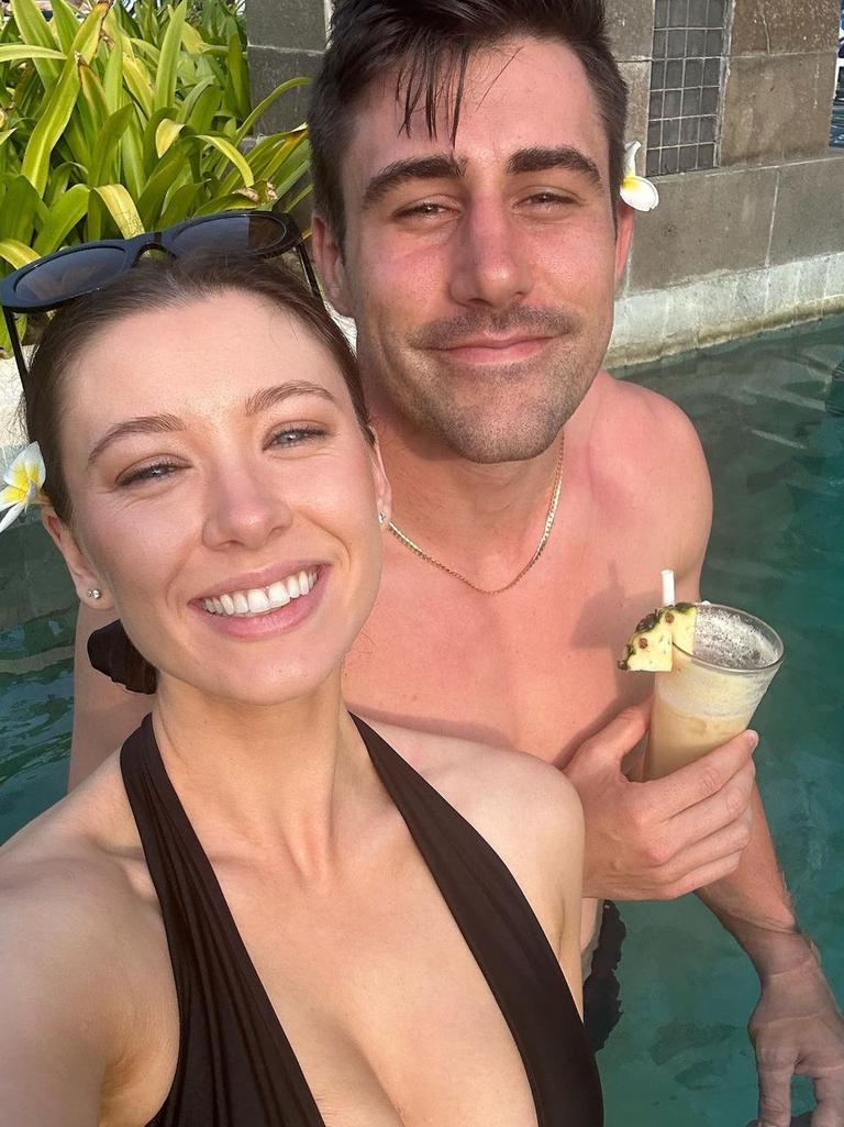 Nick and Molly on their first holiday in Bali after the show wrapped last year.