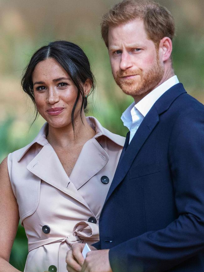 The Duchess of Sussex and Prince Harry. Picture: Michele Spatari/AFP