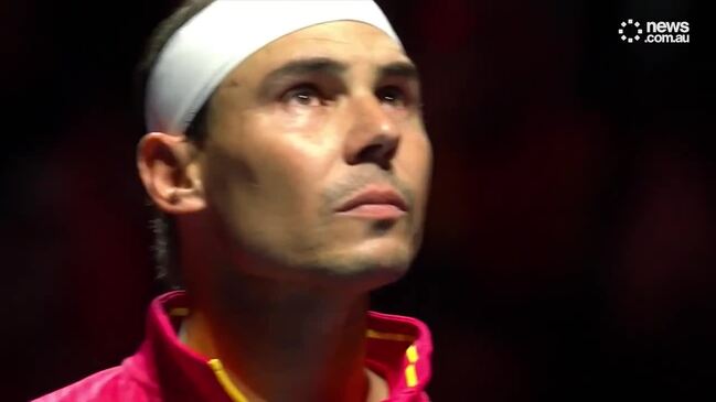 Rafael Nadal breaks down in tears at Davis Cup