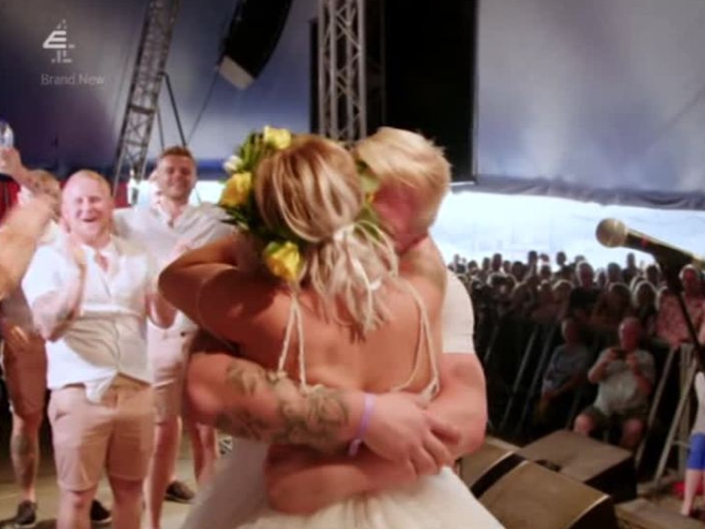 The couple tied the knot in front of 7000 festival-goers. Picture: Don't Tell The Bride