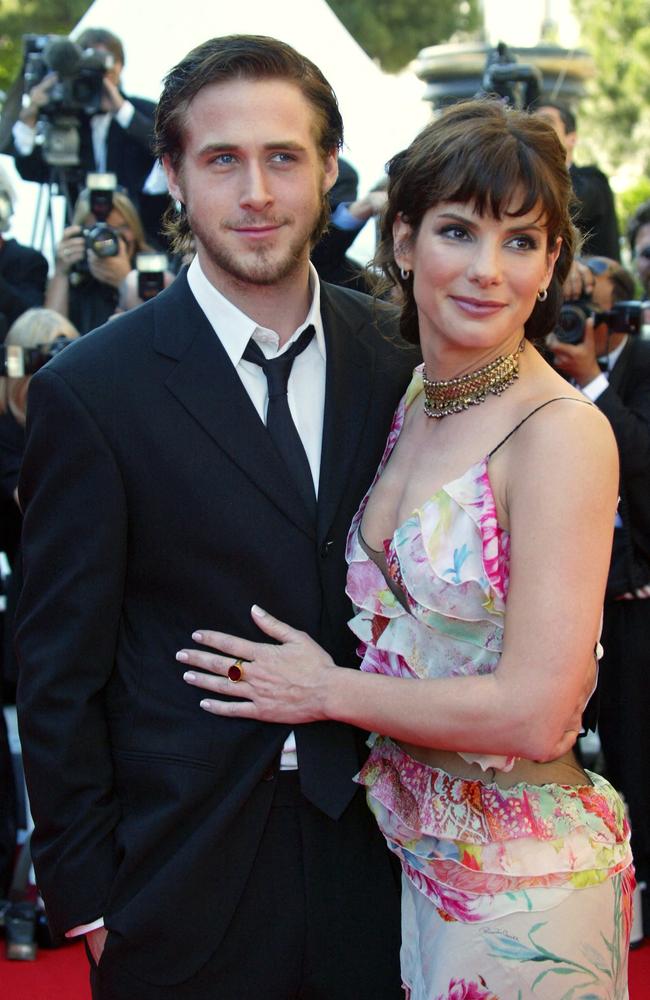 Ryan Gosling and Sandra Bullock. Picture: Fransois Guillot/AFP