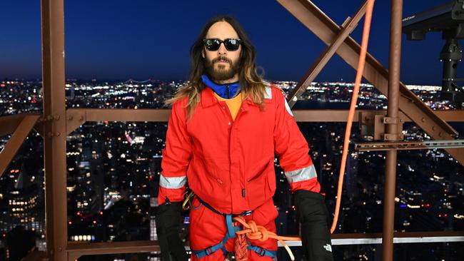 The climb makes Leto the first ever person to legally scale the Empire State Building. Picture: Roy Rochlin/Getty Images for Empire State Realty Trust