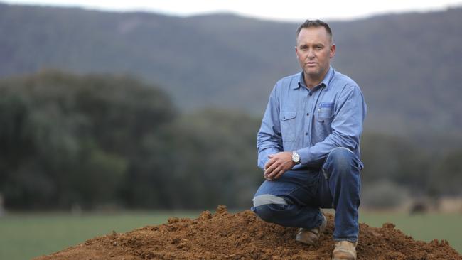 Local businessman Chris Pilley said the proposed Bylong Valley coal mine had offered locals hope in the face of devastating drought. Picture. Dean Marzolla