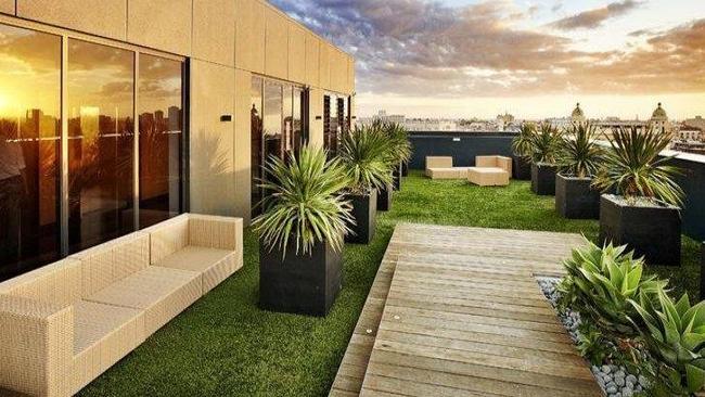 The rooftop terrace is yours to use if you rent this apartment at South Yarra. Picture: realestate.com.au