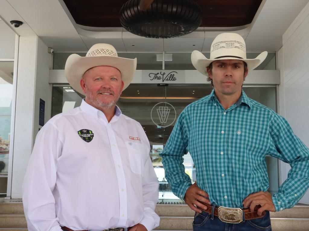 PRB PBR Australia General Manager Glen Young with current No.2 bull rider Lachlan Richardson