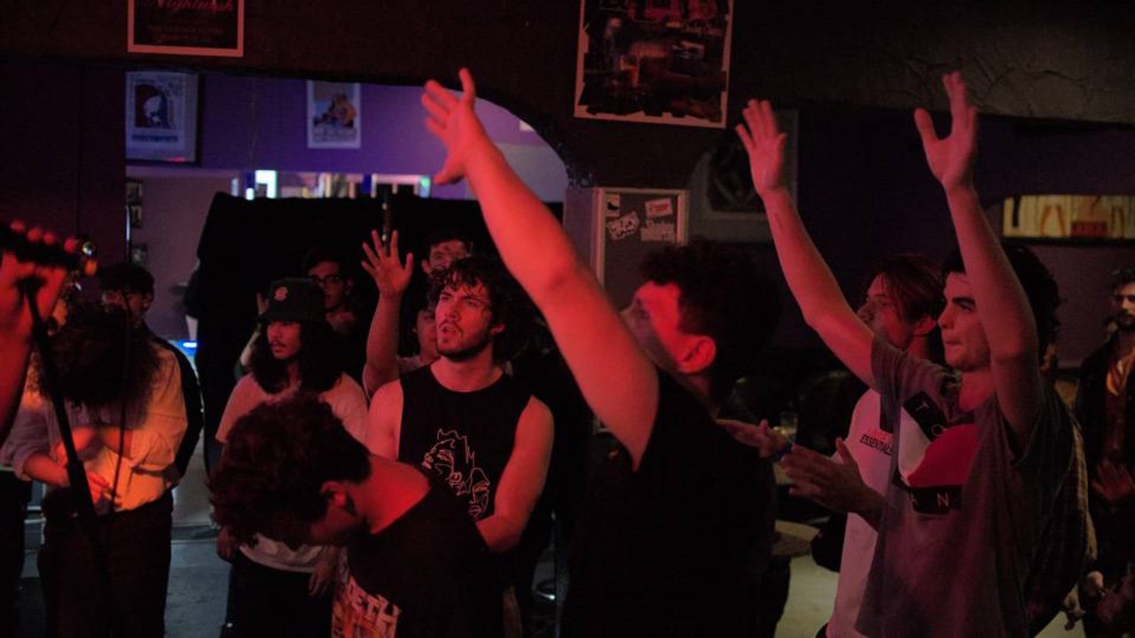 A crowd at Enigma Bar, in Hindley St's west end. Picture: Enigma Bar