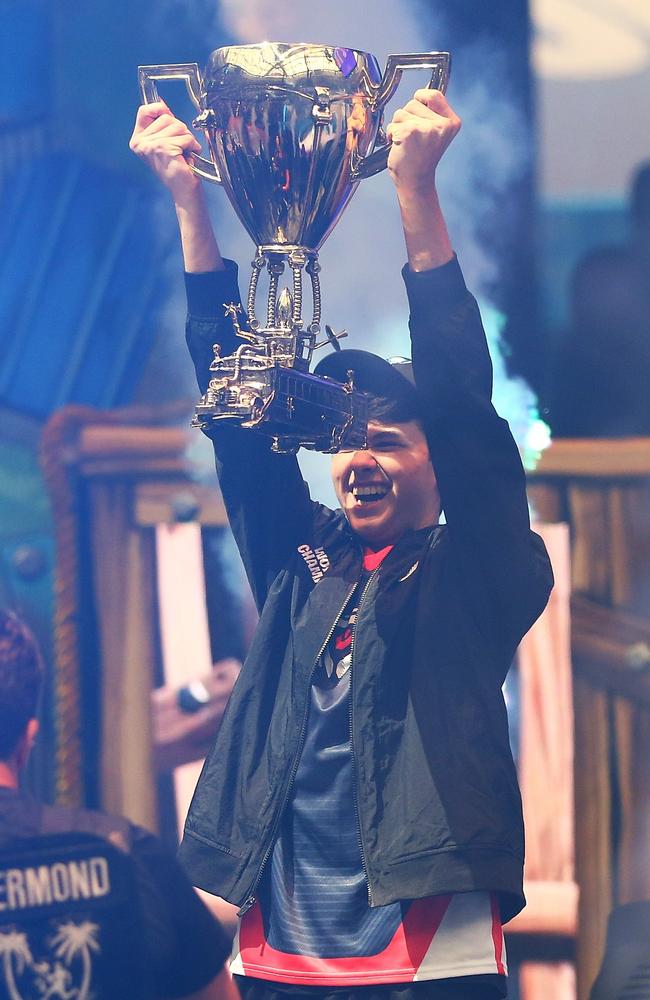 Kyle ‘Bugha’ Giersdorf is a Fortnite millionaire after winning the Solo division. Picture: AFP