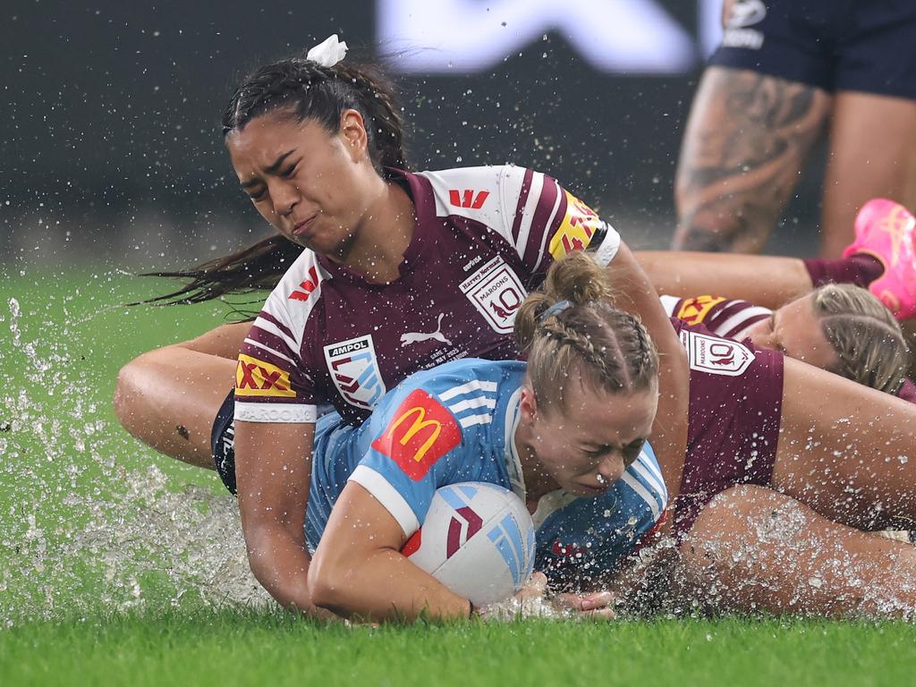 The Allianz came under fire again in Women’s State of Origin I on May 15, 2025. Picture: Getty Images