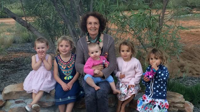 Franca Frederiksen with her granddaughters Arya, Elle, Hunter, Heidi and Grace.