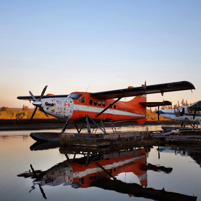 Float planes at Campbell River is the only way to get to Knight Inlet Lodge.