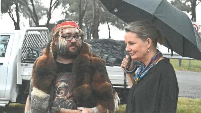 Former environment minister Sussan Ley with Wiradyuri Traditional Owners Central West Aboriginal Corporation co-director Jade Flynn in 2021.