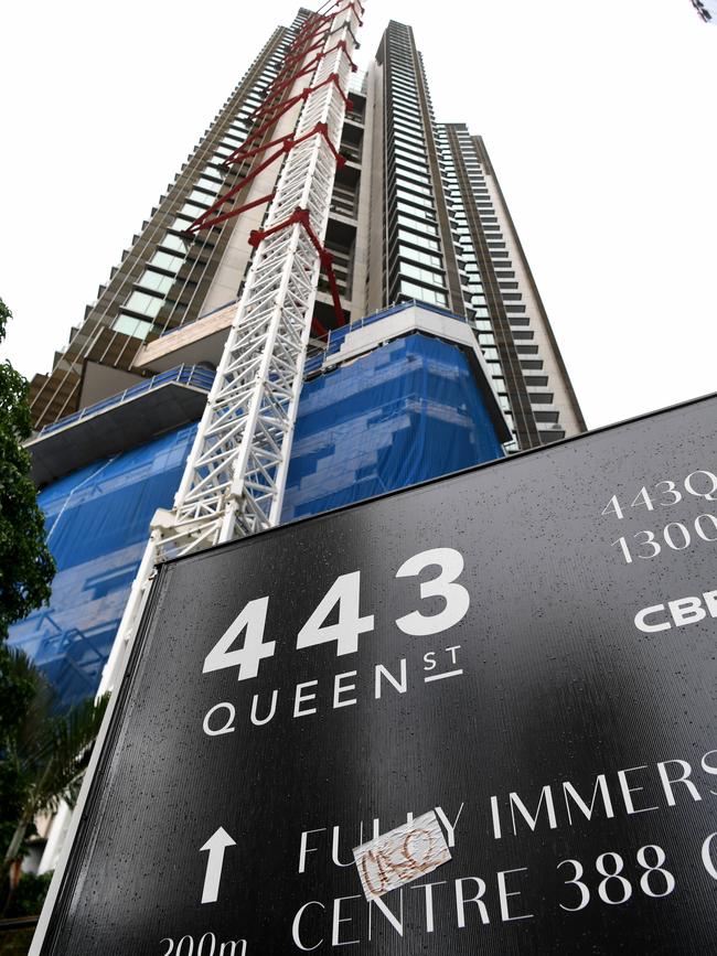 443 Queens Street construction site in Brisbane