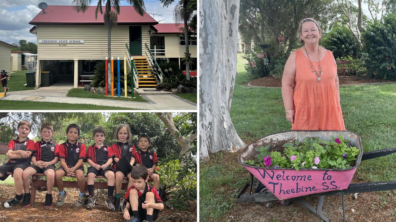 Theebine State School student and Teacher Principal Mrs Tracey Tait.