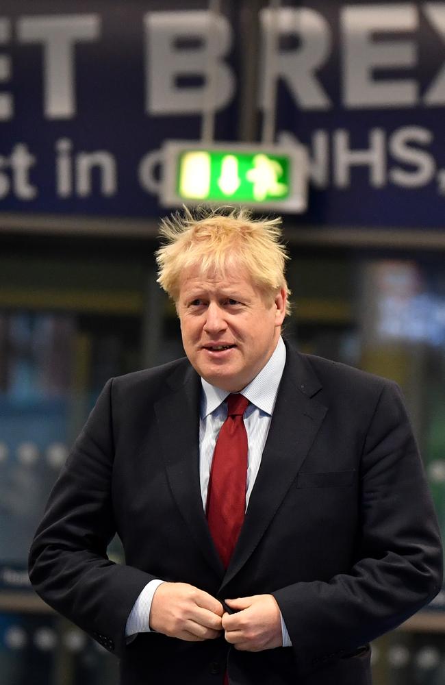 Prime Minister Boris Johnson arrives for the third day of the Conservative Party Conference at Manchester Central. Picture: Getty