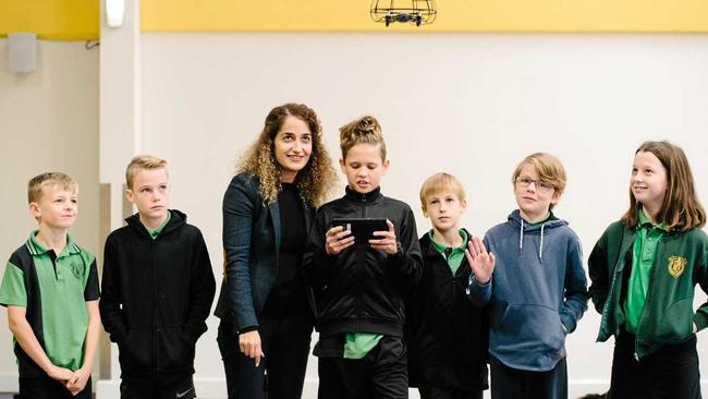 (L to R) Harrison Brushe, Hamish Campbell, Dr Zahra Gharineiat, Lionel Brown, Oliver Hammant, Ryan Lawler and Ella Drover. Picture: USQ Photographer: Anna Singleton