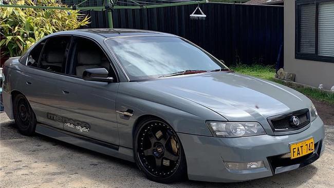 Police pulled Mr King over in his Holden Commodore with registration plates FAT 74Z, on Wyong Rd. Picture: Facebook