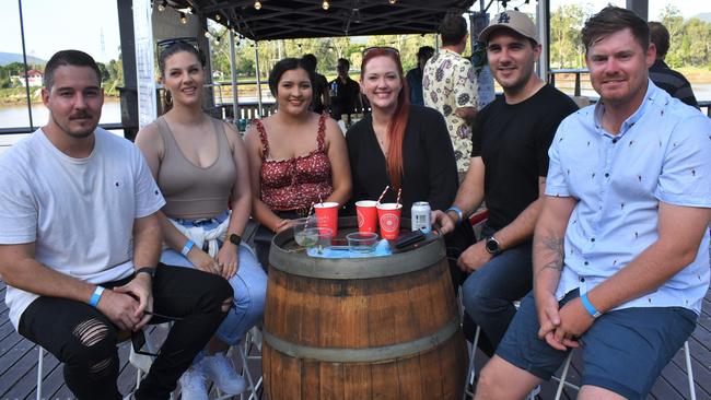 Patrons enjoying the Capricorn Food and Wine Festivalâ€™s Big Beer Festival, Rockhampton Riverside Precinct, March 19, 2022.