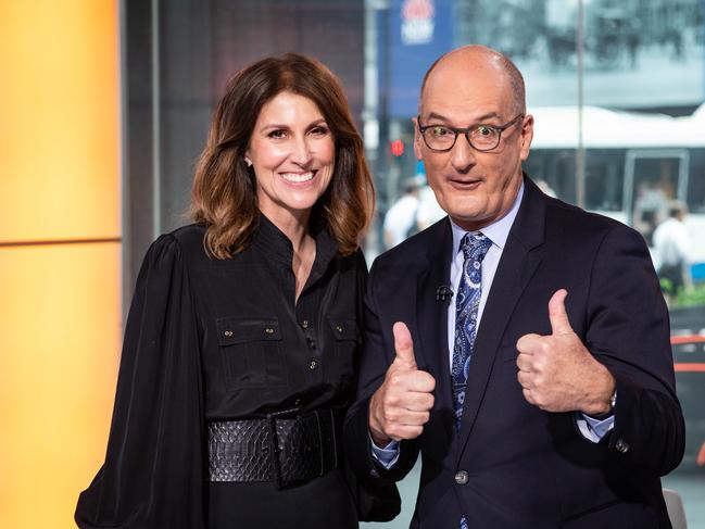 Sunrise hosts Natalie Barr and David Koch. Picture: Julian Andrews