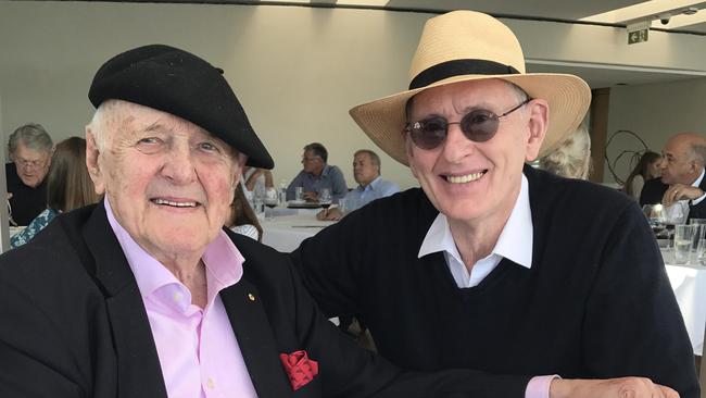 The legendary Australian artist John Olsen with history professor and old friend Ross Fitzgerald. Photo by Tim Olsen.