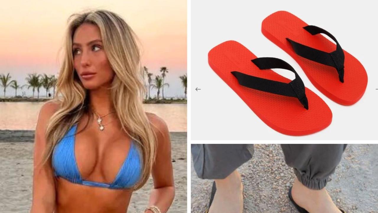 The thongs cost over $1200 in Aussie dollars. Picture: Supplied
