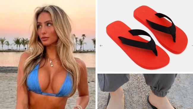 The thongs cost over $1200 in Aussie dollars. Picture: Supplied