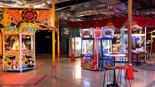 Inside Archie Brothers Archie Brothers Cirque Electriq at UPSTAIRS By Toombul dining and entertainment precinct at the Toombul Shopping Centre.