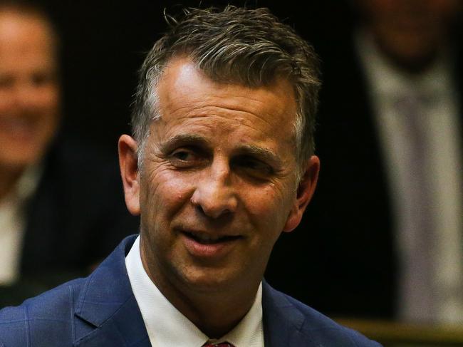 SYDNEY, AUSTRALIA - NewsWire Photos, NOVEMBER 24 2021: Andrew Constance gives a valedictory speech following Question Time, in the Legislative Assembly at New South Wales Parliament House in Sydney. Picture: NCA Newswire / Gaye Gerard - POOL via NCA Newswire