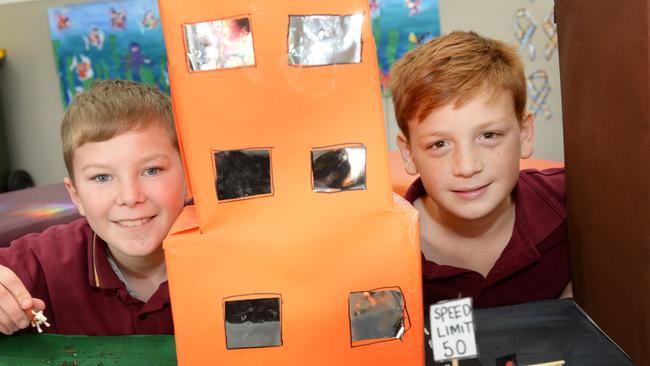 Grade 5 and 6 students Brodie and Shamus at Coolaroo South Primary School are taking part in a Kids Teaching Kids conference at the end of the month, funded by Melbourne Water. They have the chance to teach each other about groundwater, the water cycle and pollution.